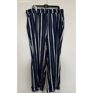 CURVZY Blue/white Women's Casual Pants - Size 4Xl